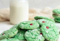 4-Ingredient Grinch Cake Mix Cookies — Festive Holiday Treat