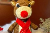 Free Rudolph the Red-Nosed Reindeer Crochet Pattern Tutorial