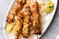 Air Fryer Chinese Chicken Skewers Recipe with Sticky Glaze