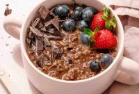 Creamy Chocolate Protein Overnight Oats