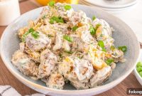 Crispy Smashed Potatoes Salad with Garlic and Herbs