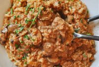 Vegan Salisbury Steak Risotto Recipe — Flavorful Comfort Meal