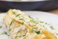 Smoked Salmon Crepes Recipe with Creamy Dill Filling