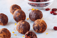 Cranberry Orange Chocolate Hemp Energy Bites