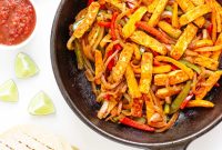 Grilled Halloumi Fajitas with Peppers and Lime crema