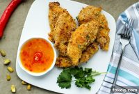Pistachio-Crusted Chicken with Chili Orange Dipping Sauce