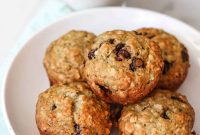 Sourdough Banana Oat Muffins with Cinnamon Streusel
