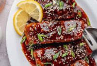 Spicy Honey Garlic Salmon Recipe with Sticky Glaze