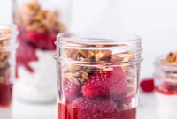Creamy Raspberry Parfait Recipe with Crunchy Granola