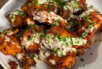 Italian ‘Nduja Chicken Wings with Parmigiano Drizzle