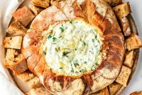 Creamy Spinach and Artichoke Dip in a Sourdough Bread Bowl