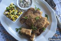Cornmeal-Crusted Fish Fingers with Skillet Succotash Recipe