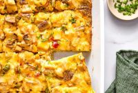 Festive Christmas Breakfast Casserole with Sausage and Cheese