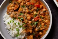 Spicy Baked Zucchini and Chickpea Curry (Gluten-Free, Soy & Nut Free)