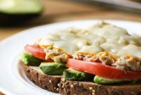 Creamy Avocado Tuna Melt with Melted Cheddar and Crispy Toast