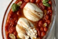 Roasted Tomato and Burrata Salad with Balsamic Drizzle
