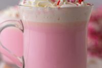 Valentine’s Pink Hot Chocolate with White Chocolate Swirl