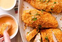Crispy Panko Baked Chicken with Garlic and Herb Seasoning