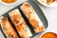 Fresh Salmon Spring Rolls with Citrus Dipping Sauce