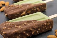 Matcha Ice Cream Bars with Crackling Chocolate Shell