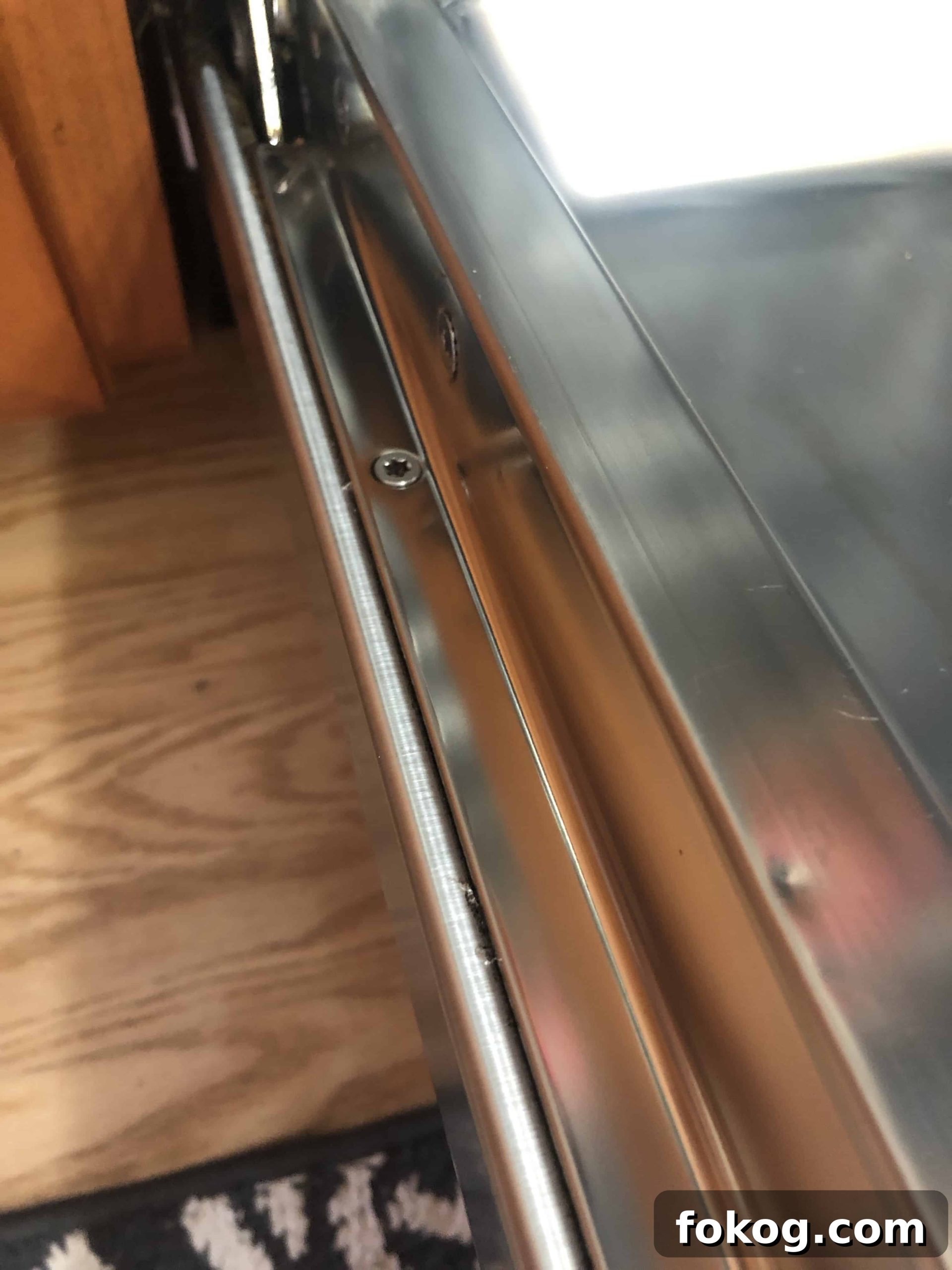 Clean dishwasher sides.