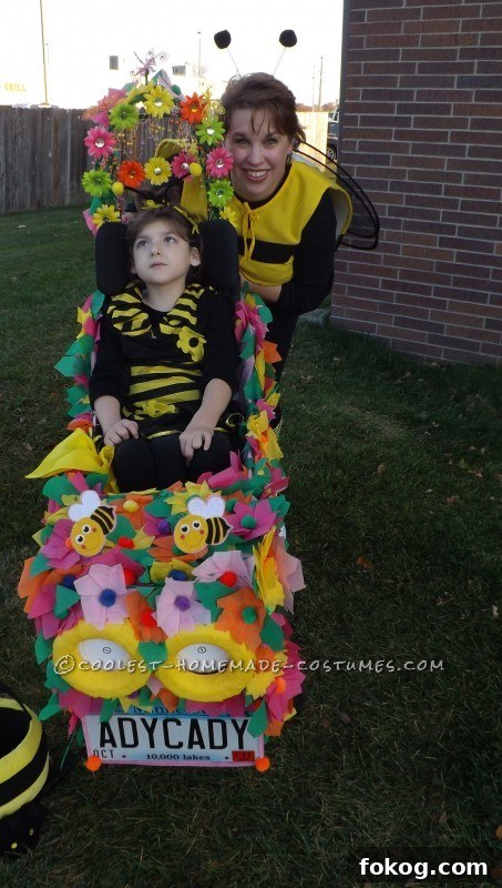 Awesome Bee Flower Wheelchair Car Costume