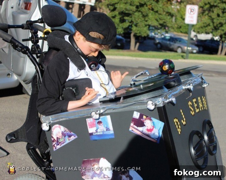 Coolest DJ Wheelchair Costume