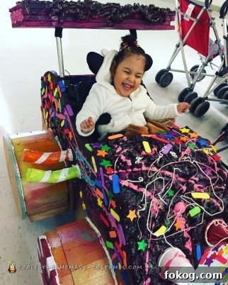 Awesome DIY Vanellope von Schweetz Wheelchair Costume