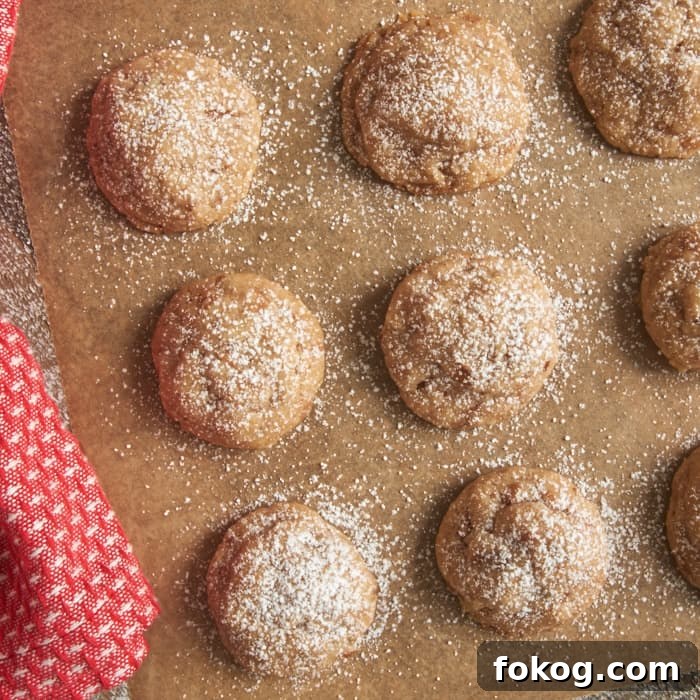 Toffee Pecan Snowdrop Cookies