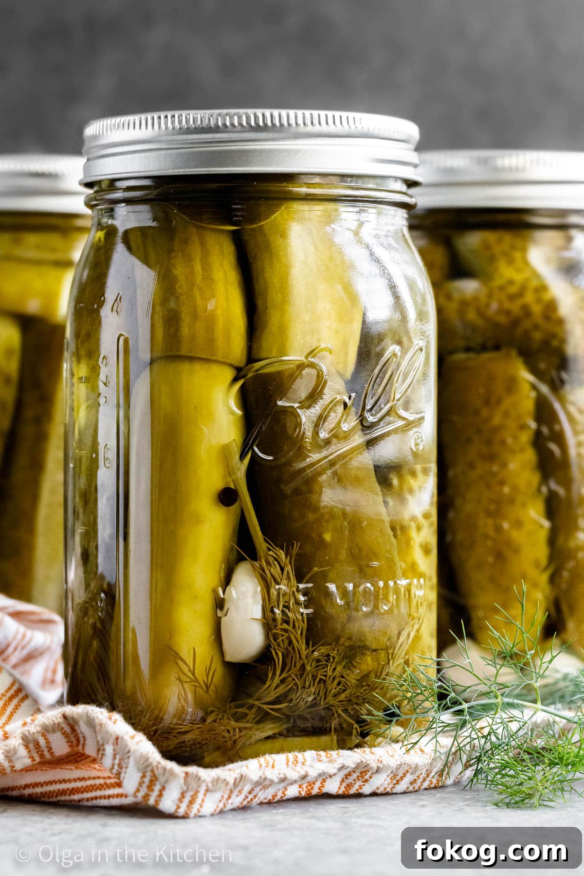 These easy homemade dill pickles are perfectly crisp, tangy and refreshing. They are seasoned with just the right amount of dill and garlic. Whether you’ll serve them with hot dogs, hamburgers or simply enjoy as a snack, they will be good for up to a year in your pantry. Easy homemade dill pickles recipe