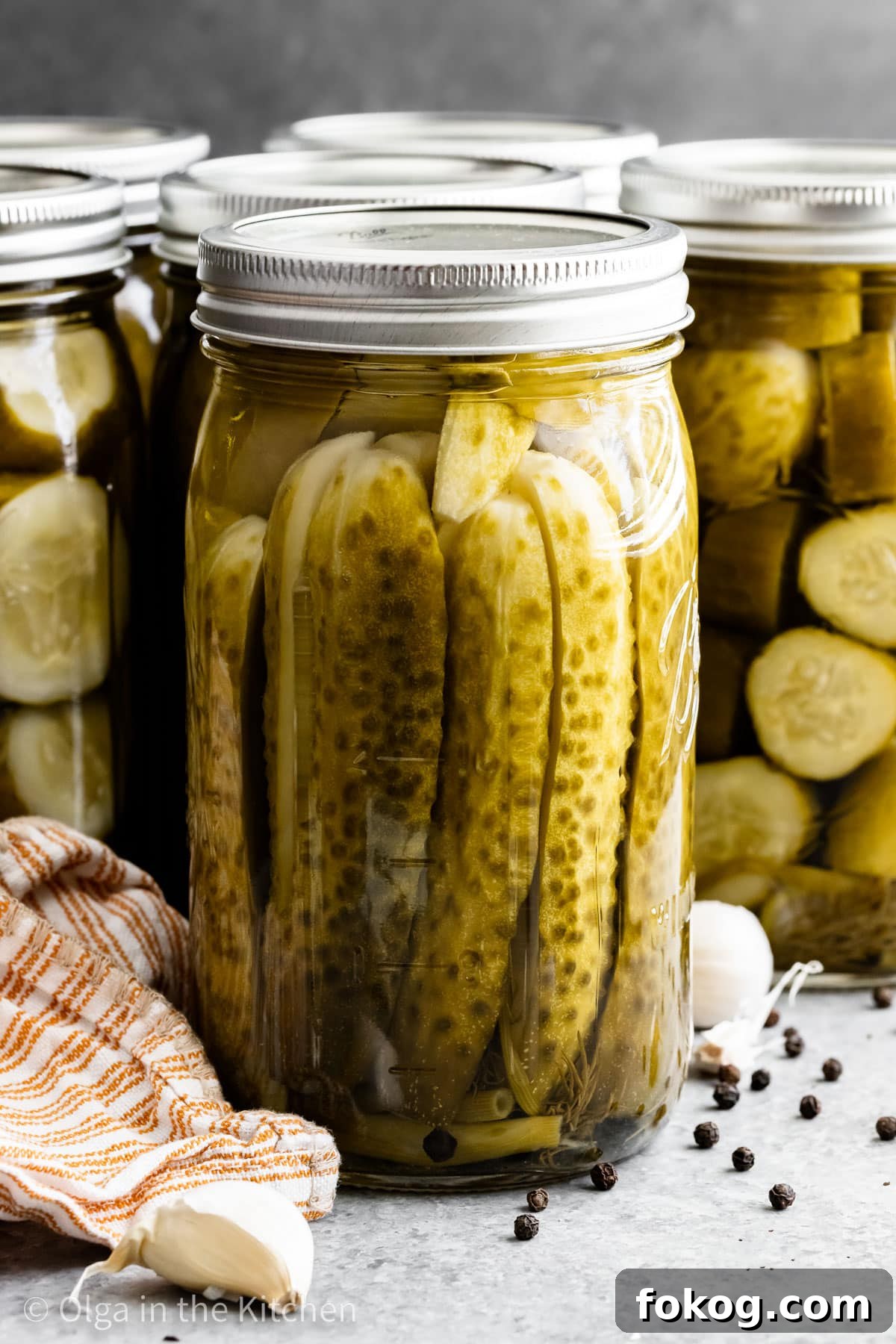 These easy homemade dill pickles are perfectly crisp, tangy and refreshing. They are seasoned with just the right amount of dill and garlic. Homemade dill pickle spears.