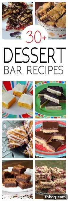Photos of different dessert bar recipes.