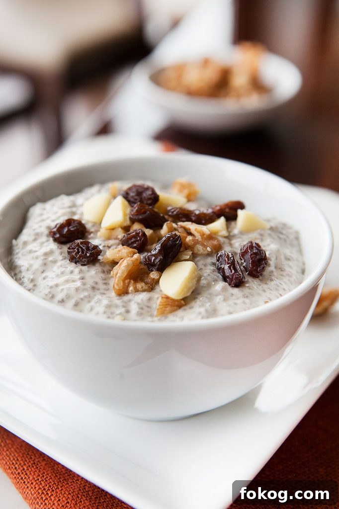 Creamy White Chocolate Chia Pudding Recipe for Dessert 2 White Chocolate Chia Pudding