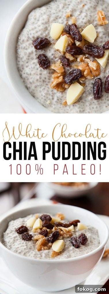 Creamy White Chocolate Chia Pudding Recipe for Dessert 4 White Chocolate Chia Pudding