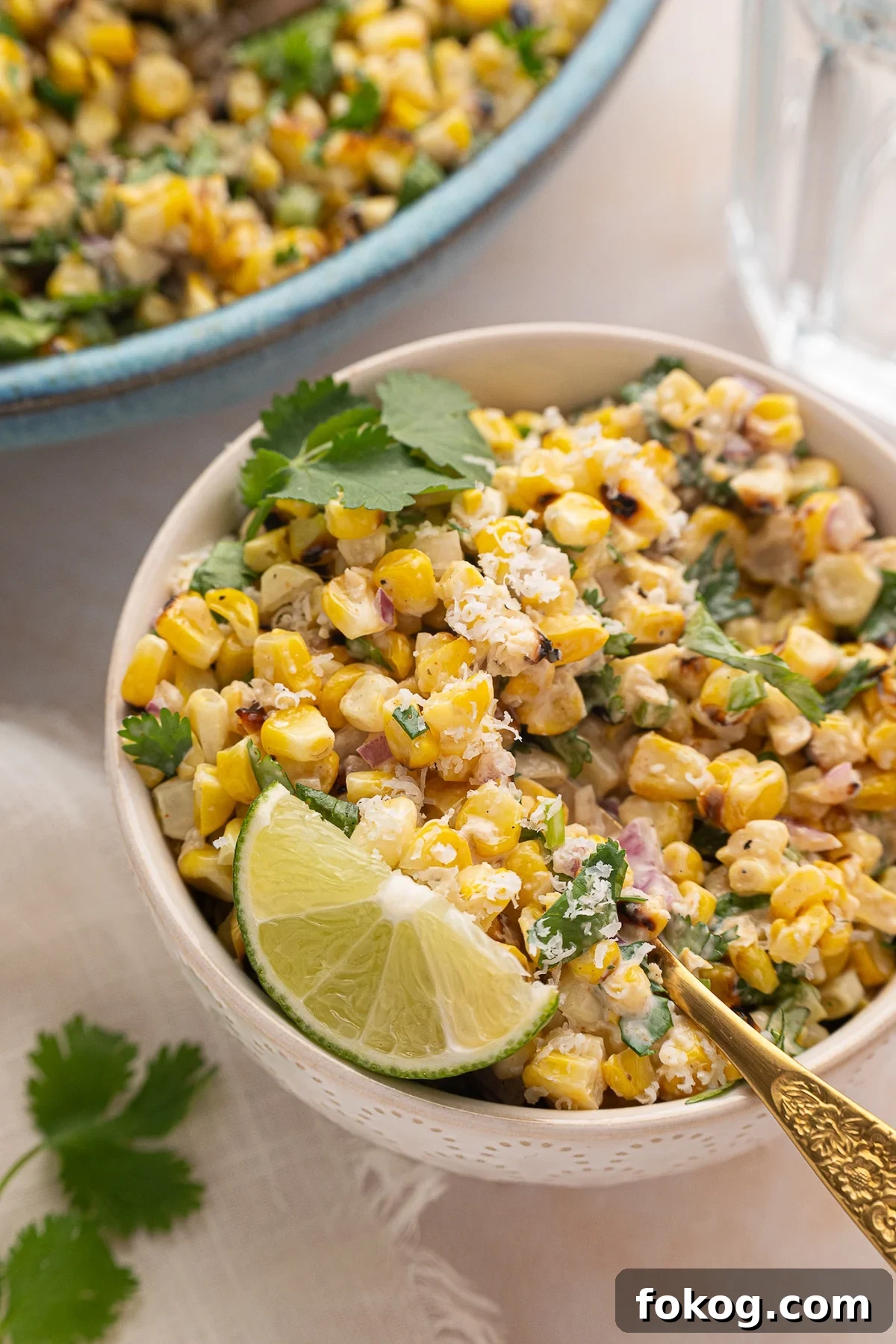 Mexican Street Corn Salad (Grilled Elote-Style) 6 savory corn summer side dish