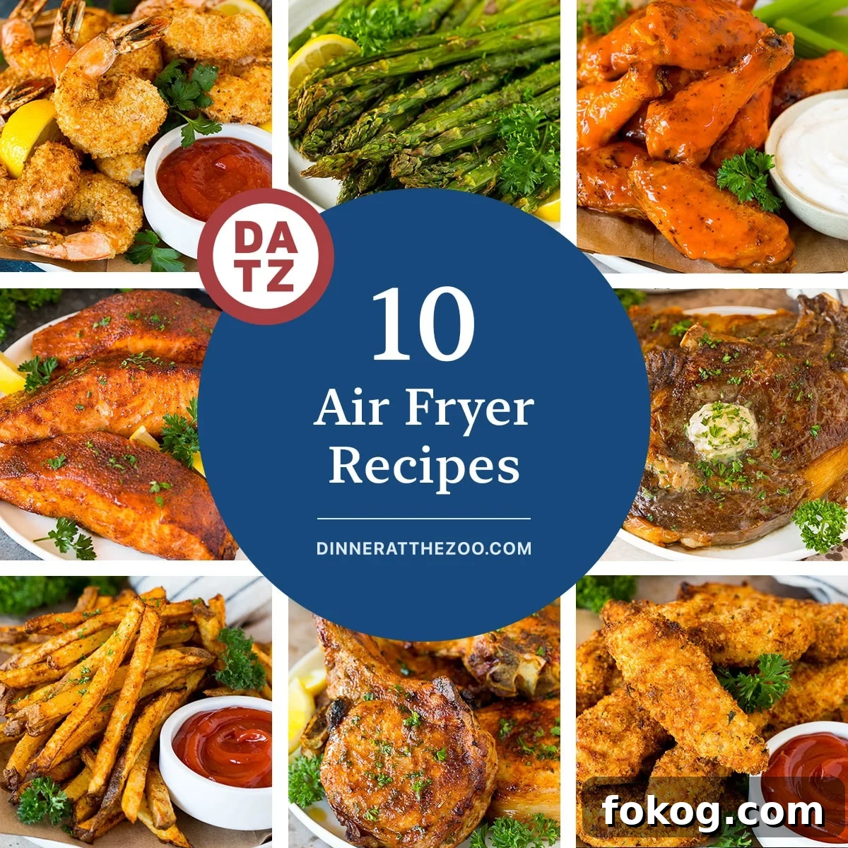 10 Must-Try Air Fryer Recipes for Quick Weeknight Meals 2 A collection of amazing air fryer recipes for any occasion including chicken wings, shrimp and pork chops.