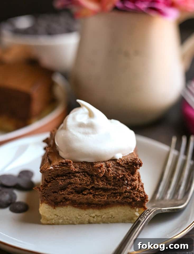 Gluten-Free French Silk Pie Bars Recipe — Decadent Chocolate Bars 3 Shortbread crust