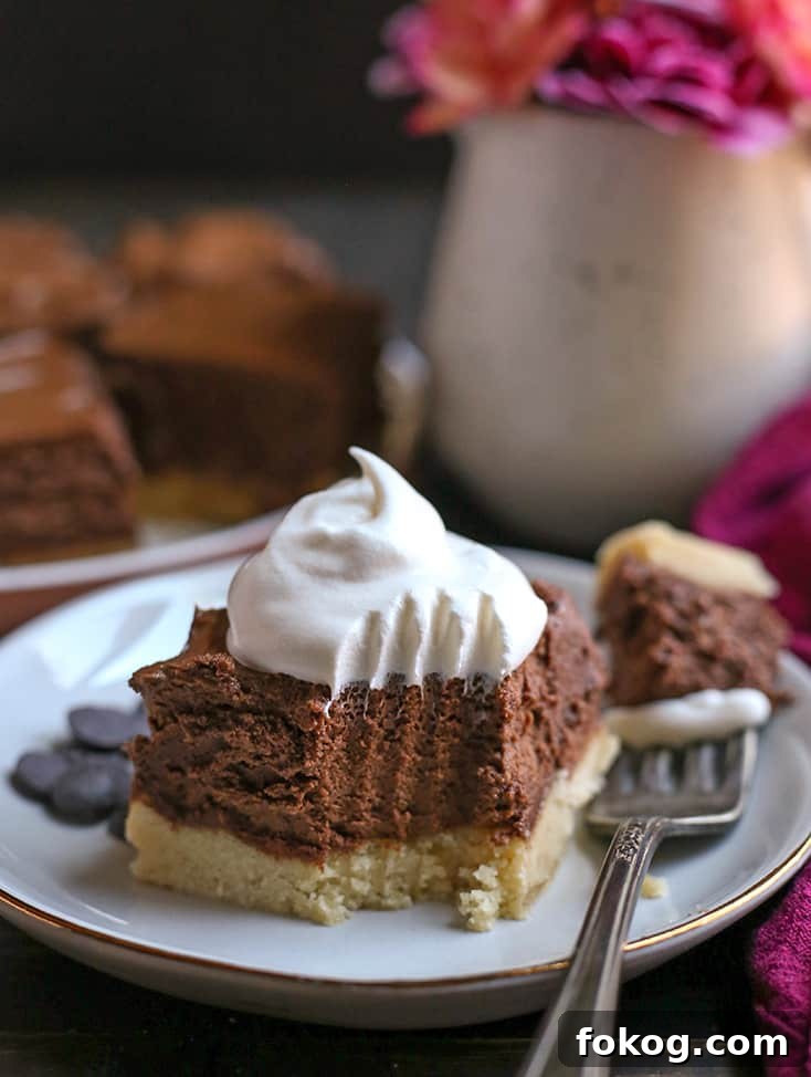 Gluten-Free French Silk Pie Bars Recipe — Decadent Chocolate Bars 4 Chocolate filling