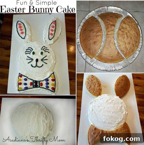 Here's an even easier bunny cake idea - so simple and cute! 