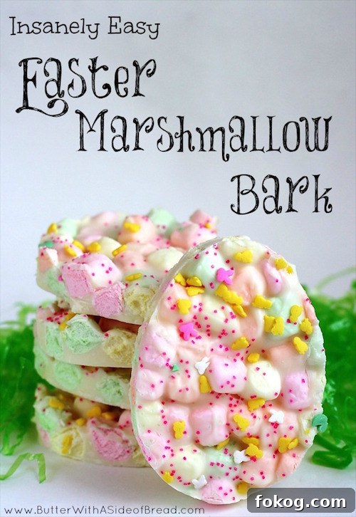 Easter marshmallow bark - so easy to make! 