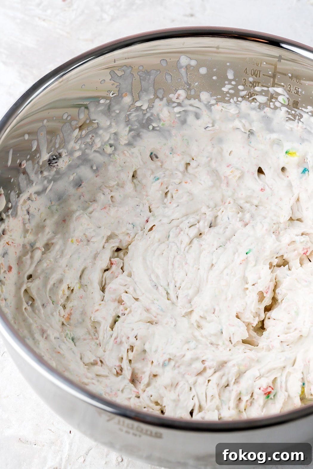 Fruity Pebbles Ice Cream Recipe: Colorful Cereal Ice Cream Scoop 5 beat heavy whipping cream with fruity pebbles