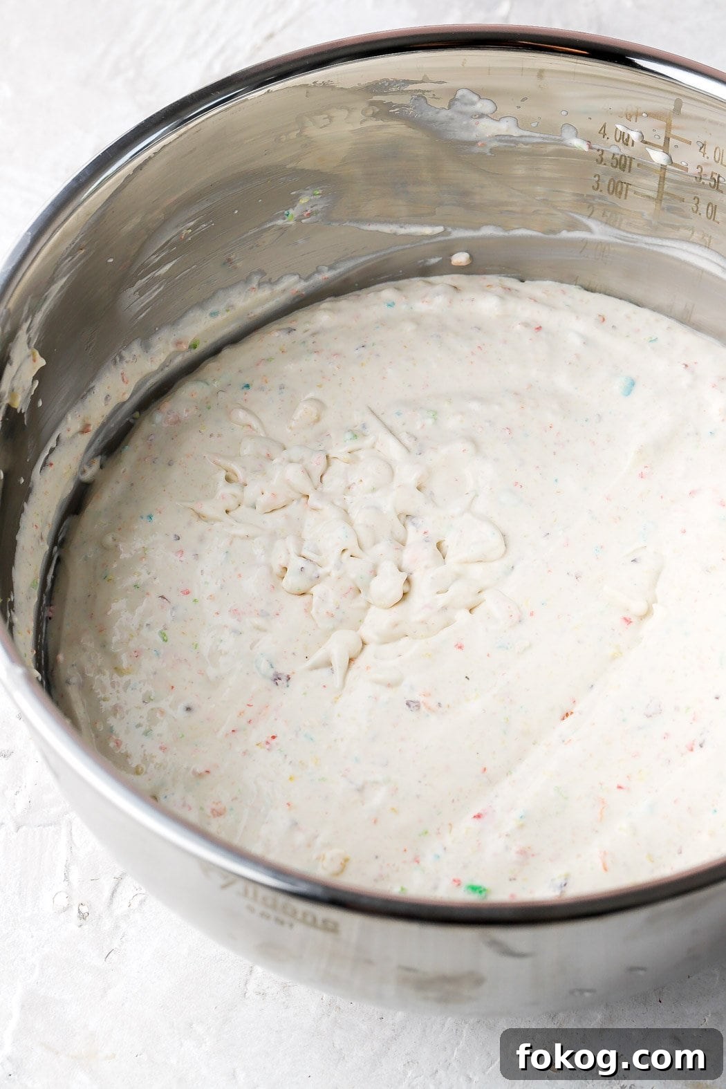 Fruity Pebbles Ice Cream Recipe: Colorful Cereal Ice Cream Scoop 6 add sweetened condensed milk