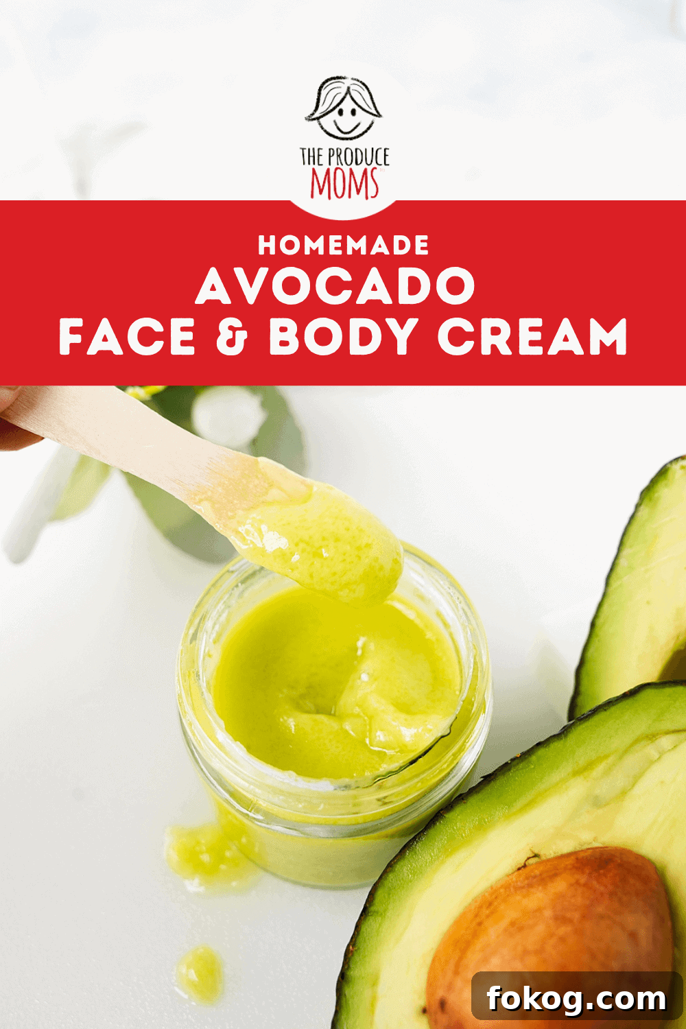 Pinterest Pin Homemade Avocado Face & Body Cream