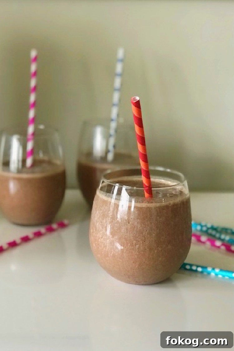 Almond Milk Peanut Butter Chocolate Smoothie Recipe 9 Final smoothie photo