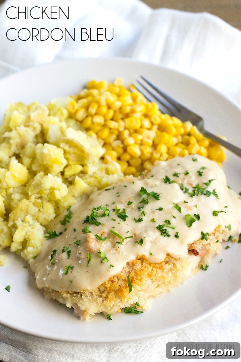Go make this Easy Chicken Cordon Bleu for dinner tonight! I’m not even kidding. It’s completely delicious, and the sauce is to die for!