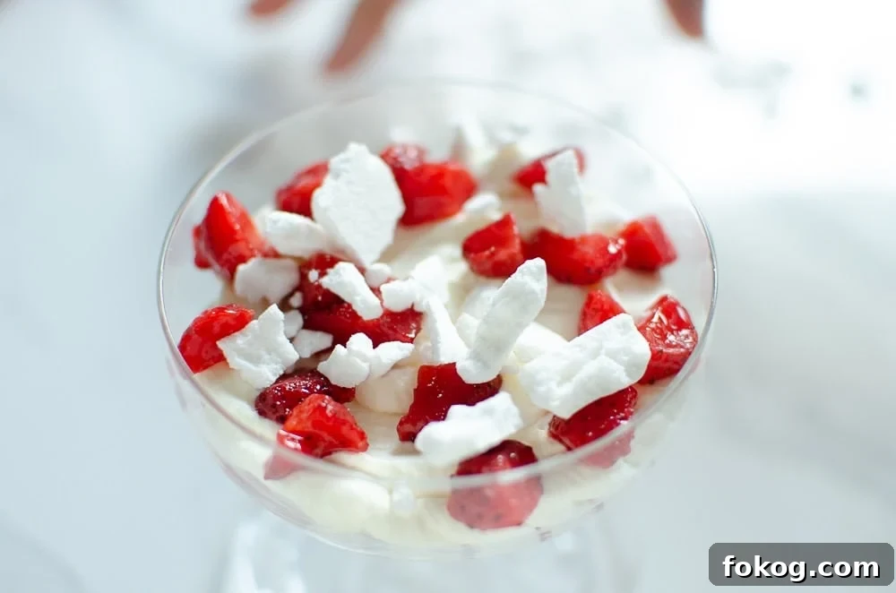 crushed meringue for Eton Mess Dessert