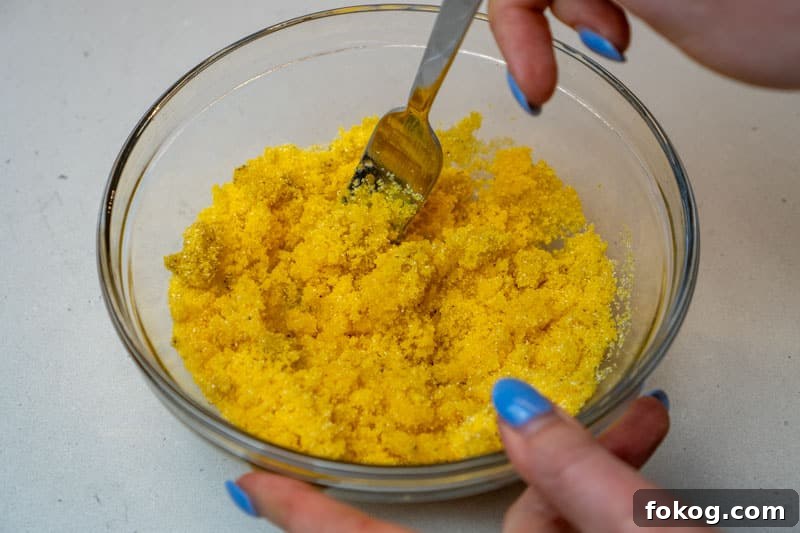 Mixing the ingredients