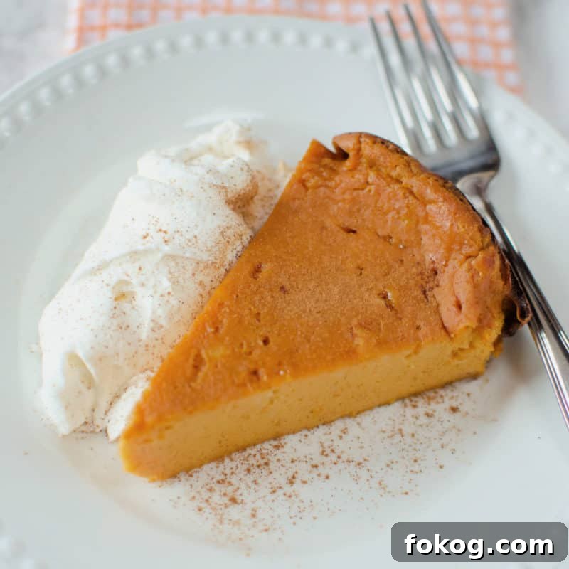 Simple Bisquick Recipes for Delicious Breakfasts and Snacks 15 Pumpkin pie pudding cake on a white plate with whipped cream and a fork