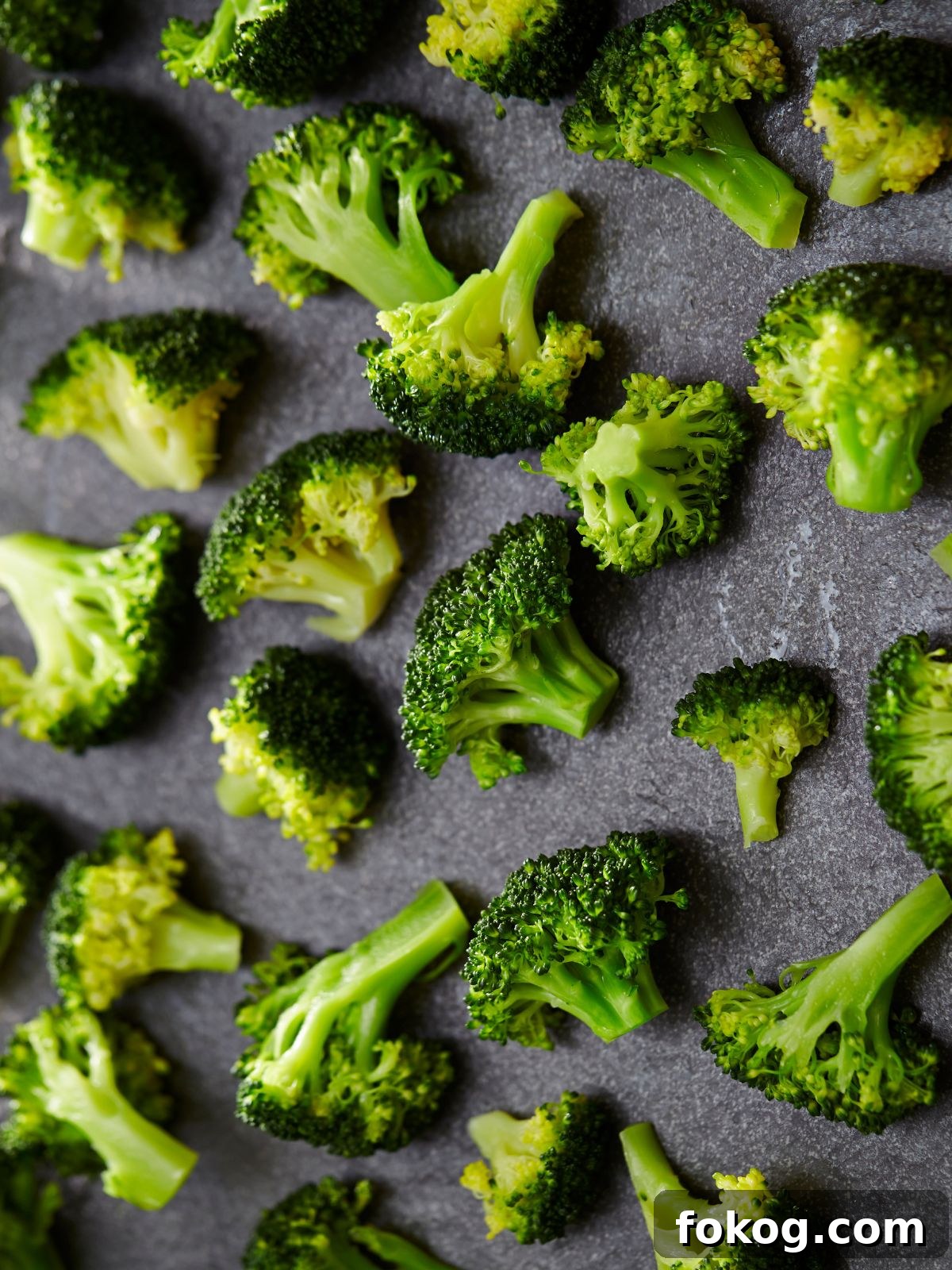 Is Yellow Broccoli Safe to Eat? What It Means for Your Health 4 cooked broccoli florets on a sheet pan.