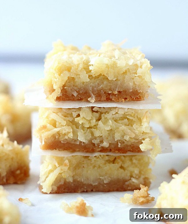 Buttery Coconut Bars
